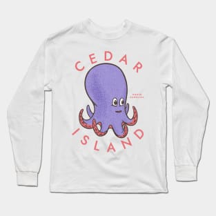 Cedar Island, NC Summertime Vacationing Octopus Long Sleeve T-Shirt